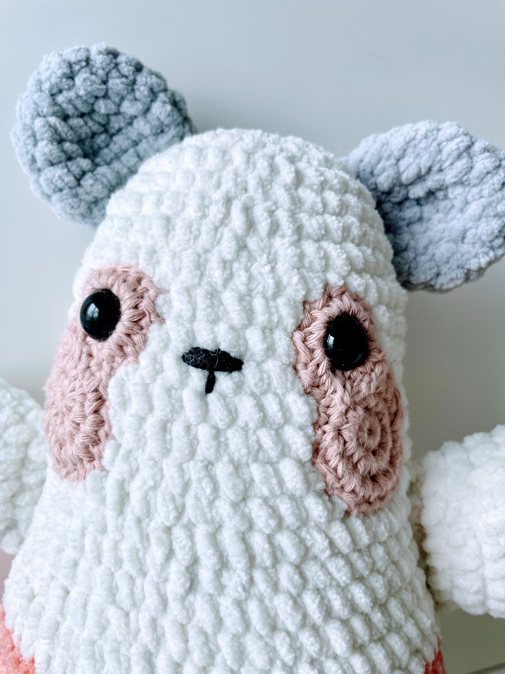 kaisupanda, amigurumi kaisuloom, pehme mänguasi, käsitöö mänguasi, kingitus lapsele